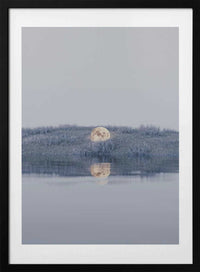 Serene Moon Reflection, arte de Javier Pardina con marco