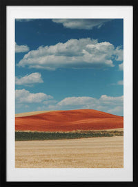 Red Field Blue Sky, arte de Javier Pardina con marco