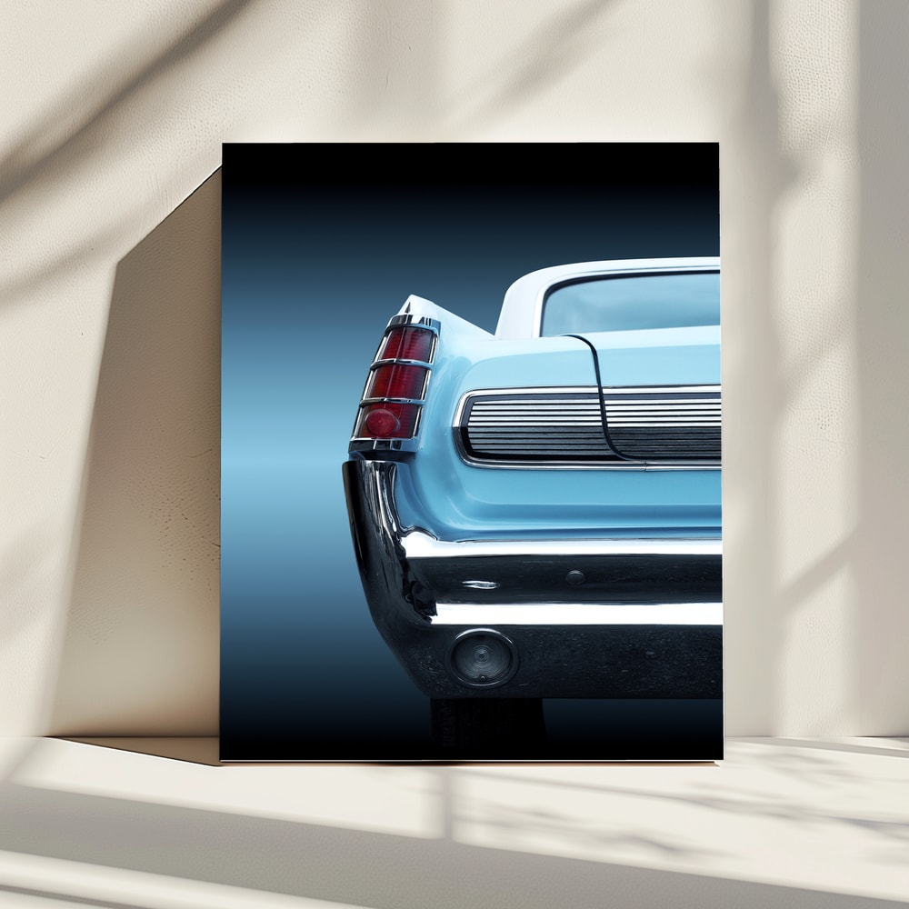 Sleek Blue Classic Car