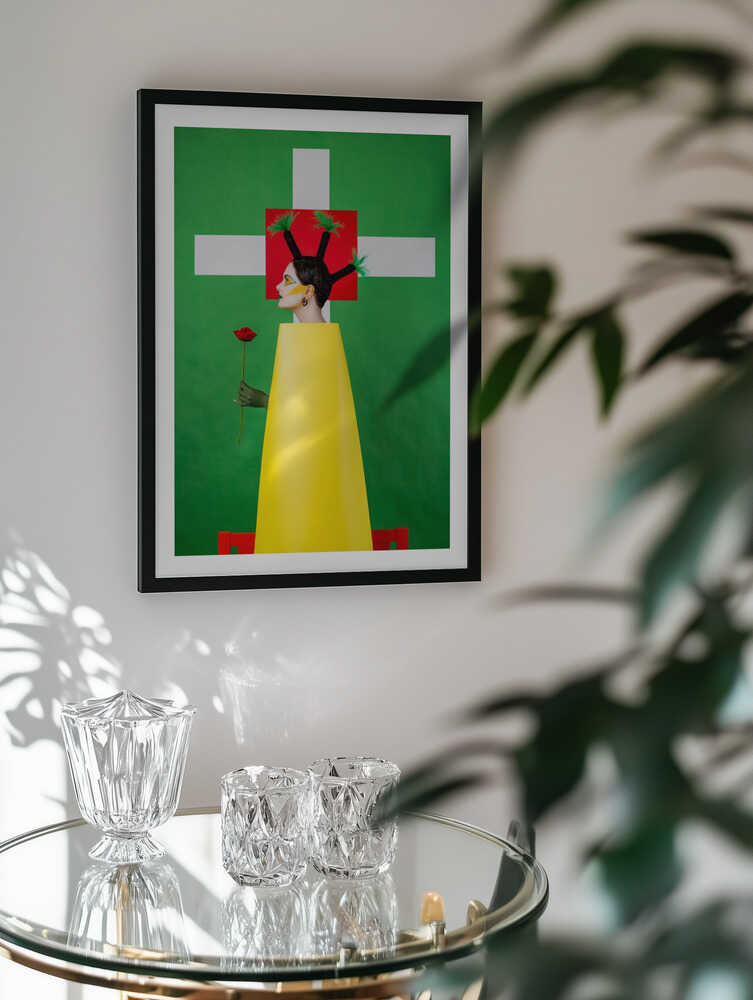 Vibrant Geometric Portrait, arte de Photographer