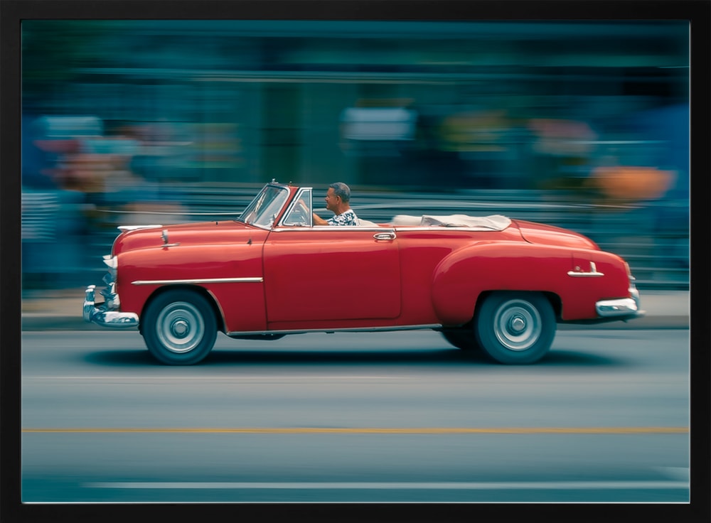 Red Classic Car Motion