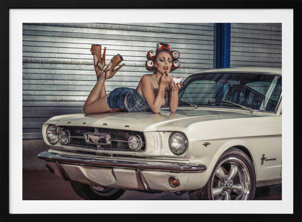 Retro Pinup Classic Car, arte de gNo