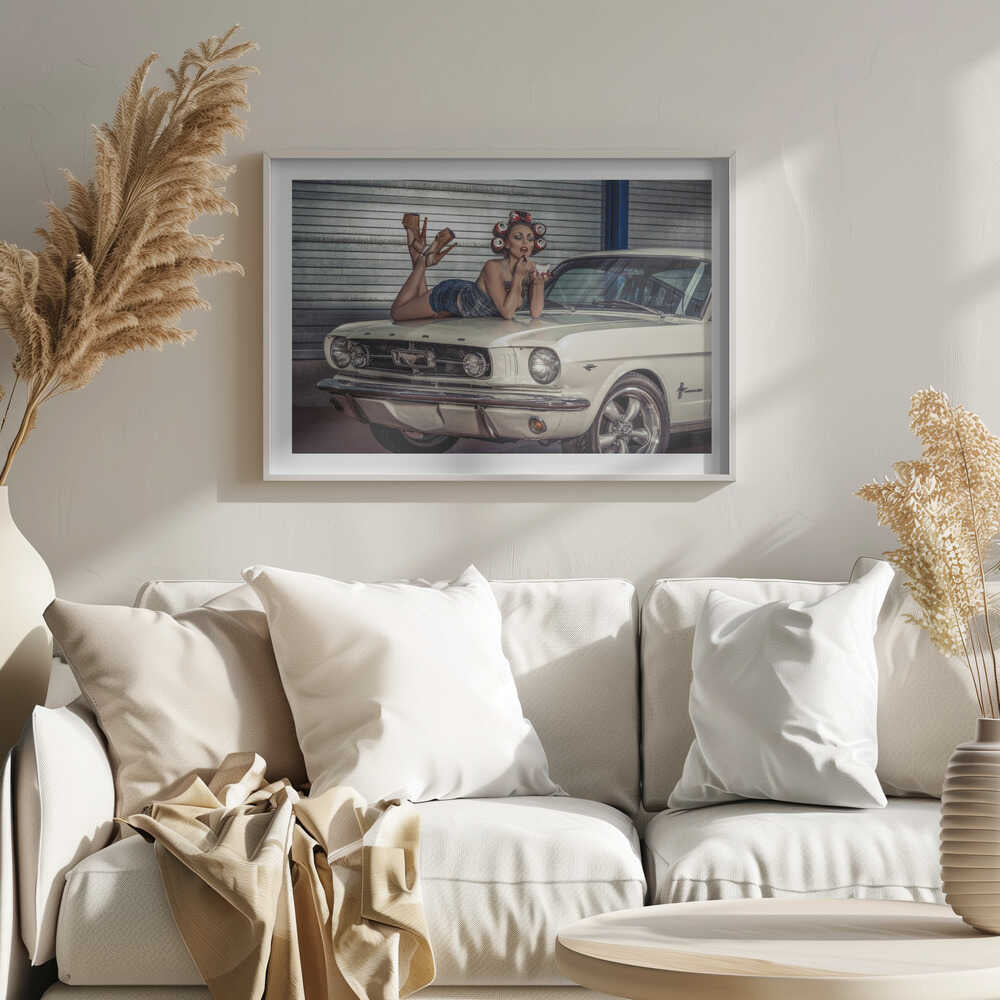 Retro Pinup Classic Car, arte de gNo