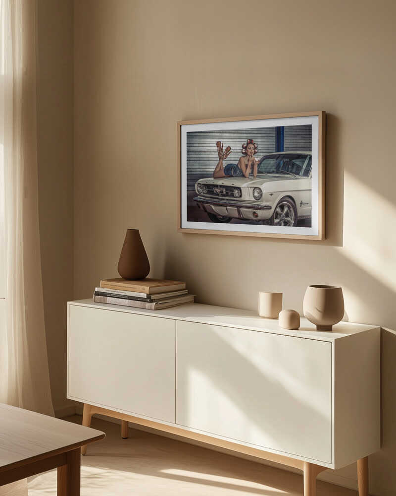 Retro Pinup Classic Car, arte de gNo