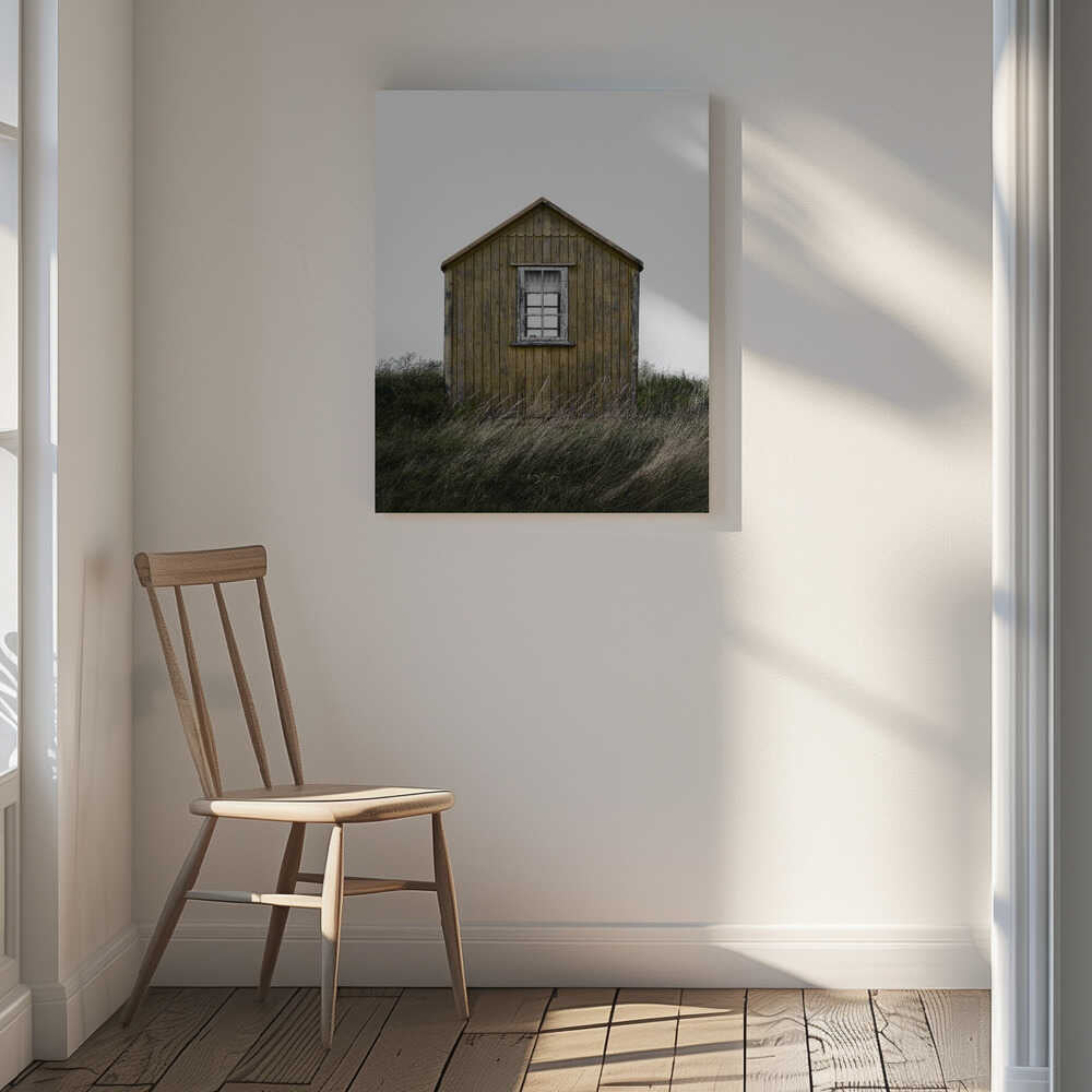 Rustic Yellow Cabin, arte de Lotte Grønkjær