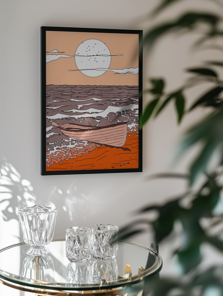 Rowboat at Sunset