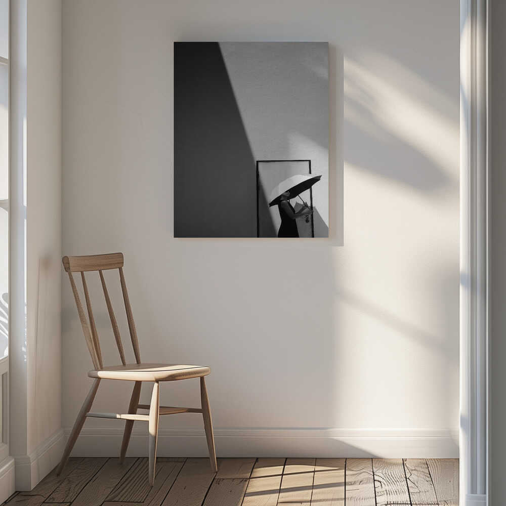 Elegant Woman Umbrella Shadow, arte de Kieron Long