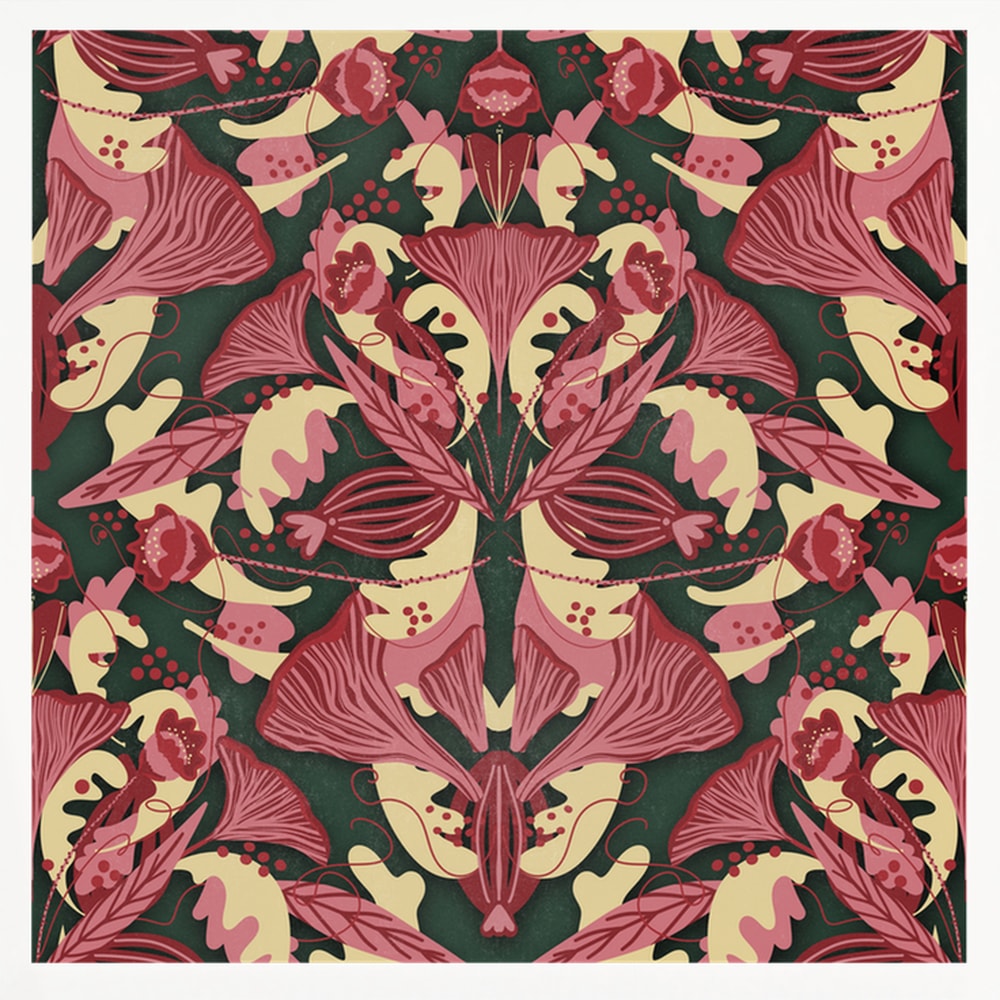 Elegant Pink Botanical Pattern