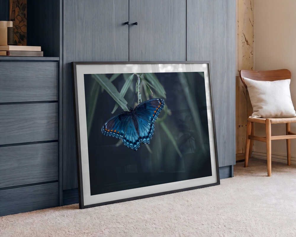 Vibrant Blue Butterfly, arte de Ivy Deng