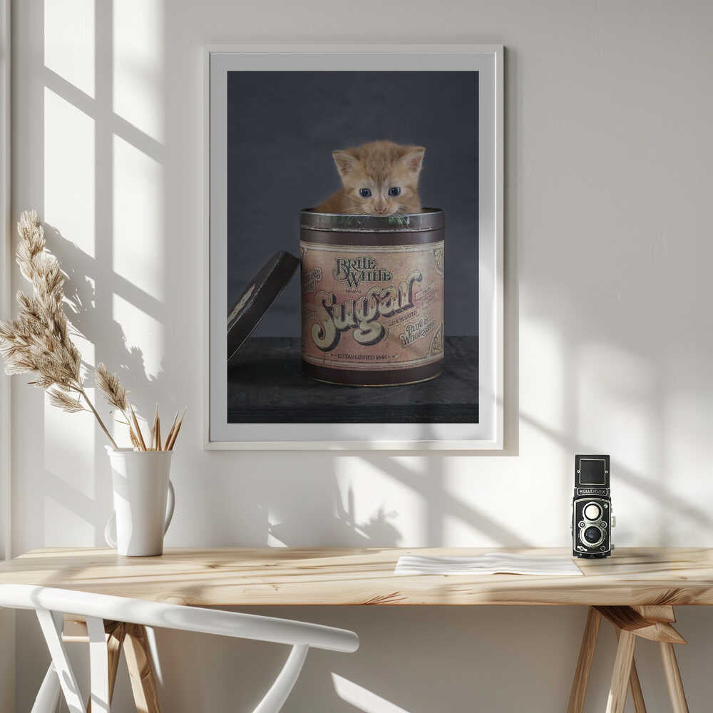 Sweet Kitten In Sugar Tin, arte de Arendina de Jong