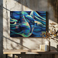 Flowing Blue Figures, arte de Corné Akkers