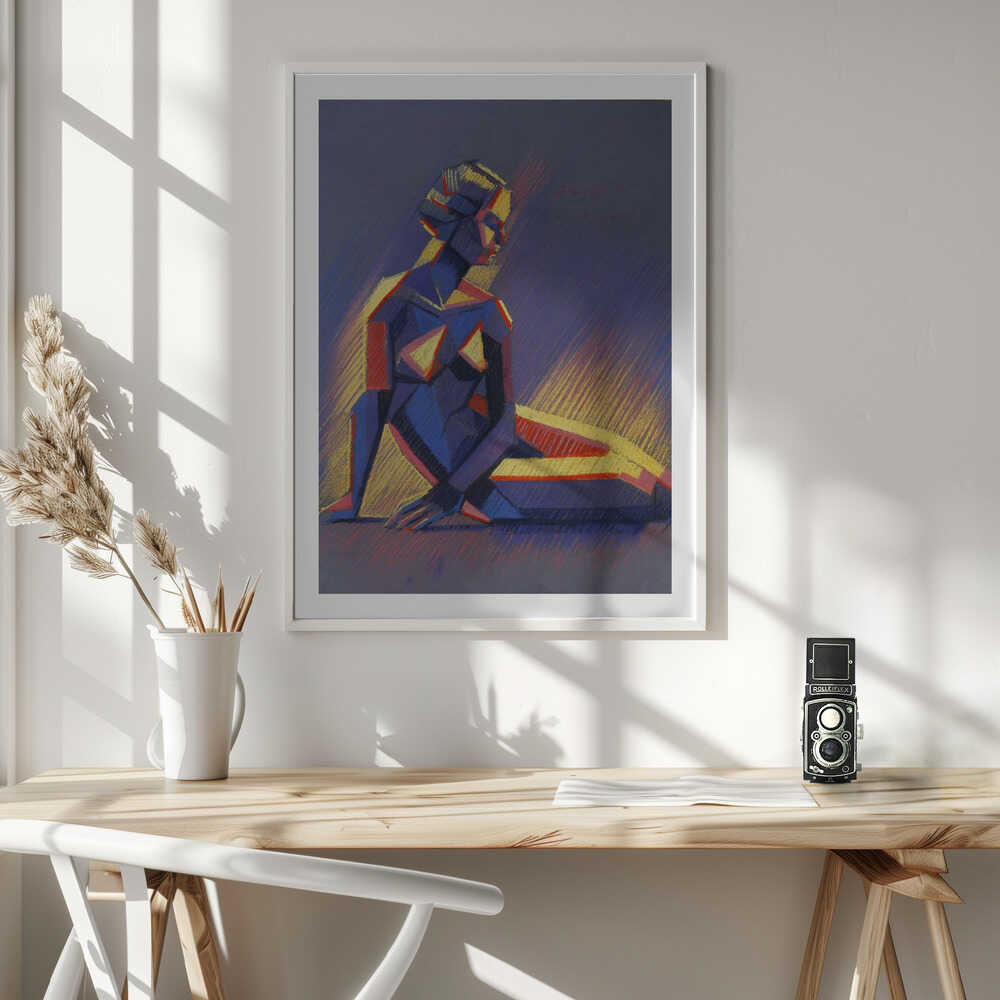 Vibrant Geometric Figure, arte de Corné Akkers