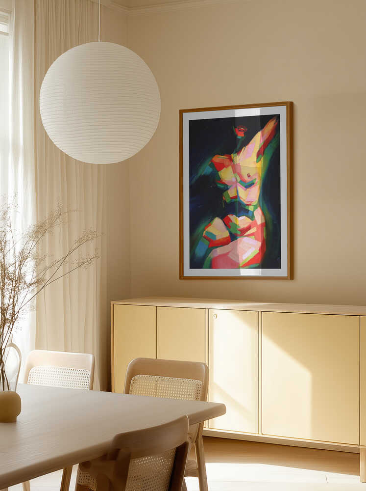 Dynamic Colorful Nude, arte de Corné Akkers