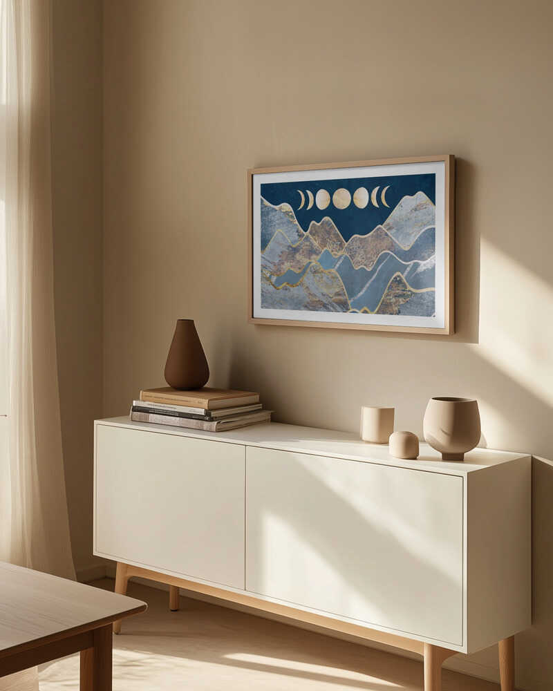 Golden Moon Mountains, arte de Sarah Manovski