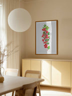Red Blossoms Green Leaves, arte de Kata Botanical