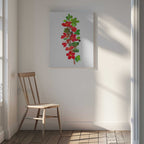 Red Blossoms Green Leaves, arte de Kata Botanical