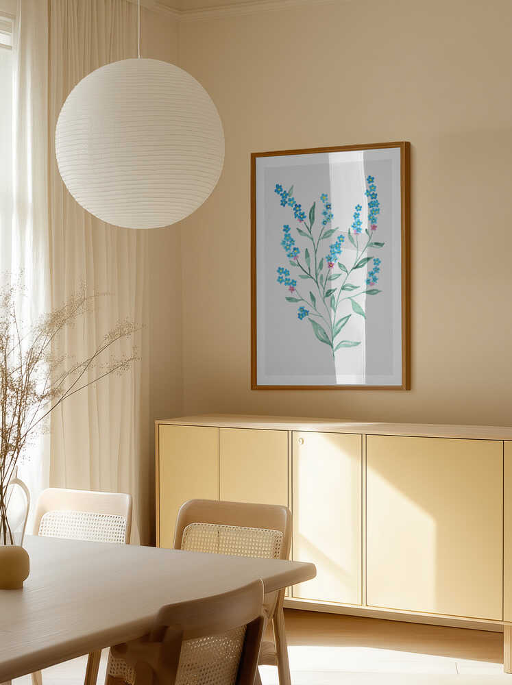 Watercolor Forget-Me-Nots, arte de Kata Botanical