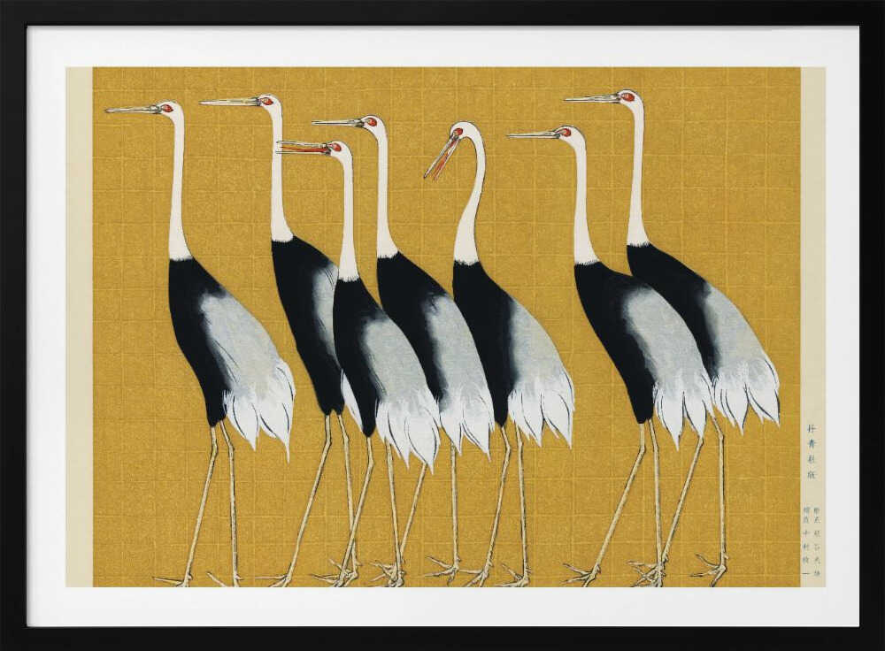 Japanese Red Crown Crane, arte de Ogata Korin
