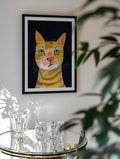 Expressive Orange Tabby, arte de Sharyn Bursic