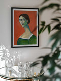 Woman in Green Dress, arte de Sharyn Bursic