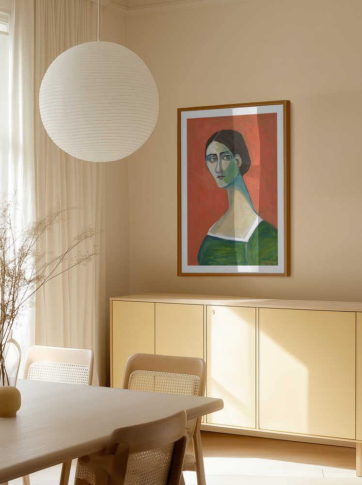 Woman in Green Dress, arte de Sharyn Bursic