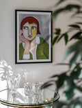 Pensive Red Haired Woman, arte de Sharyn Bursic