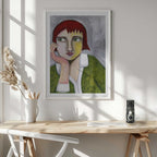 Pensive Red Haired Woman, arte de Sharyn Bursic