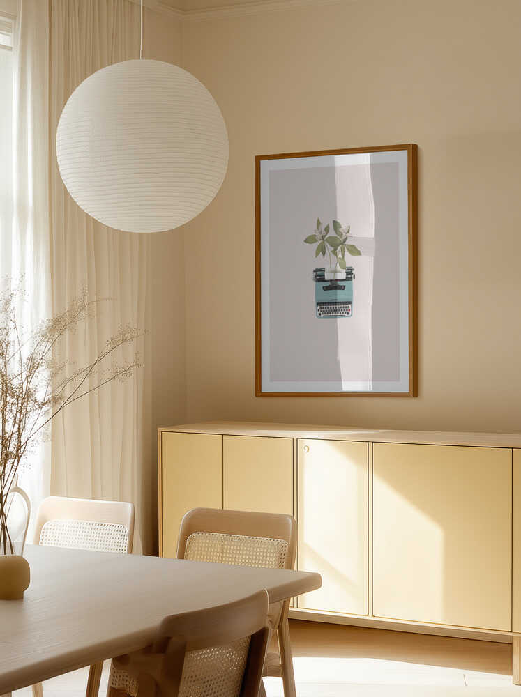 Floral Typewriter Dreams, arte de Frida Floral Studio