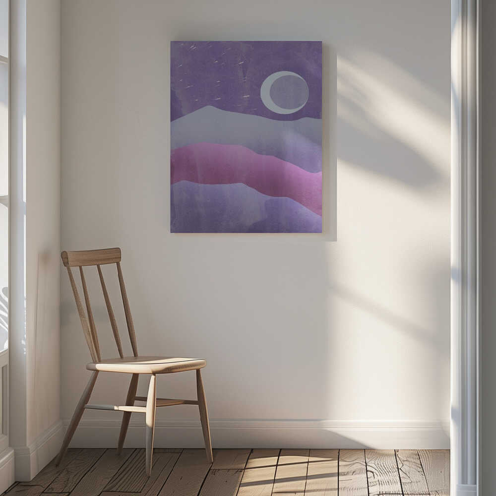 Purple Mountain Moon, arte de Fadil Roze