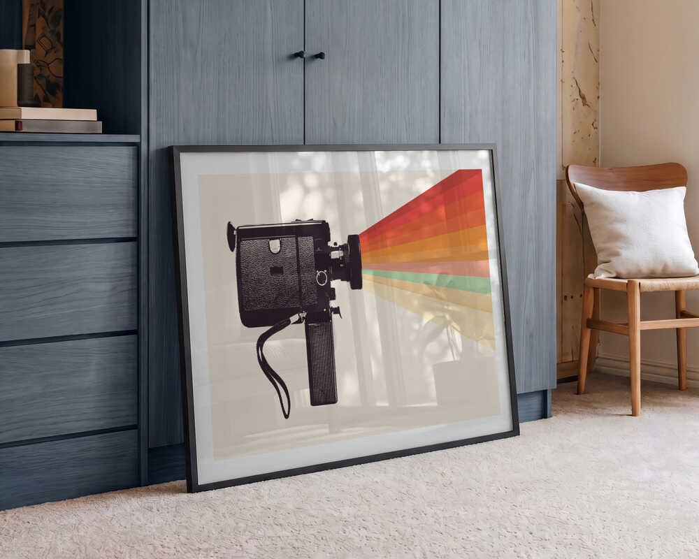 Retro Camera Rainbow Light, arte de Florent Bodart