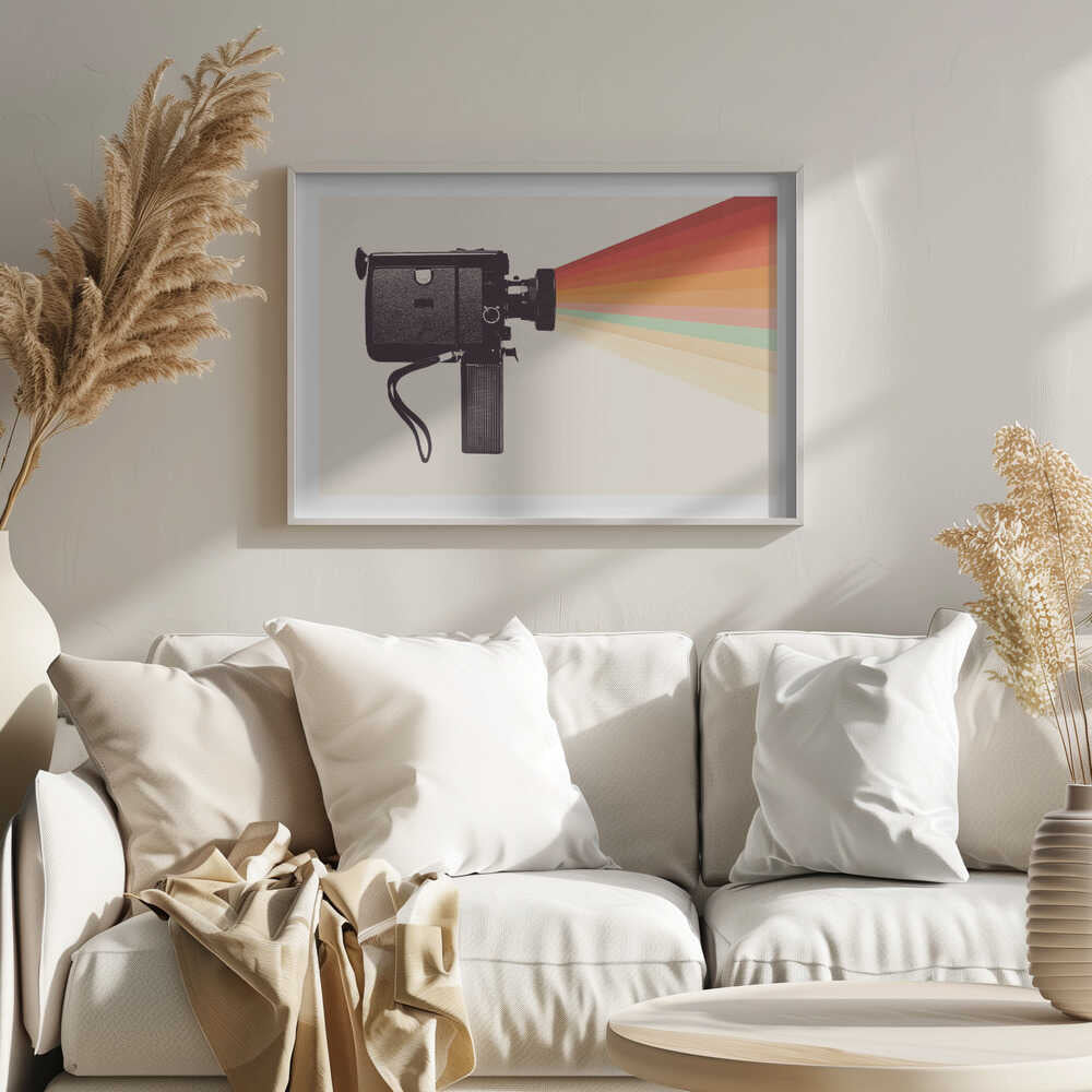 Retro Camera Rainbow Light, arte de Florent Bodart