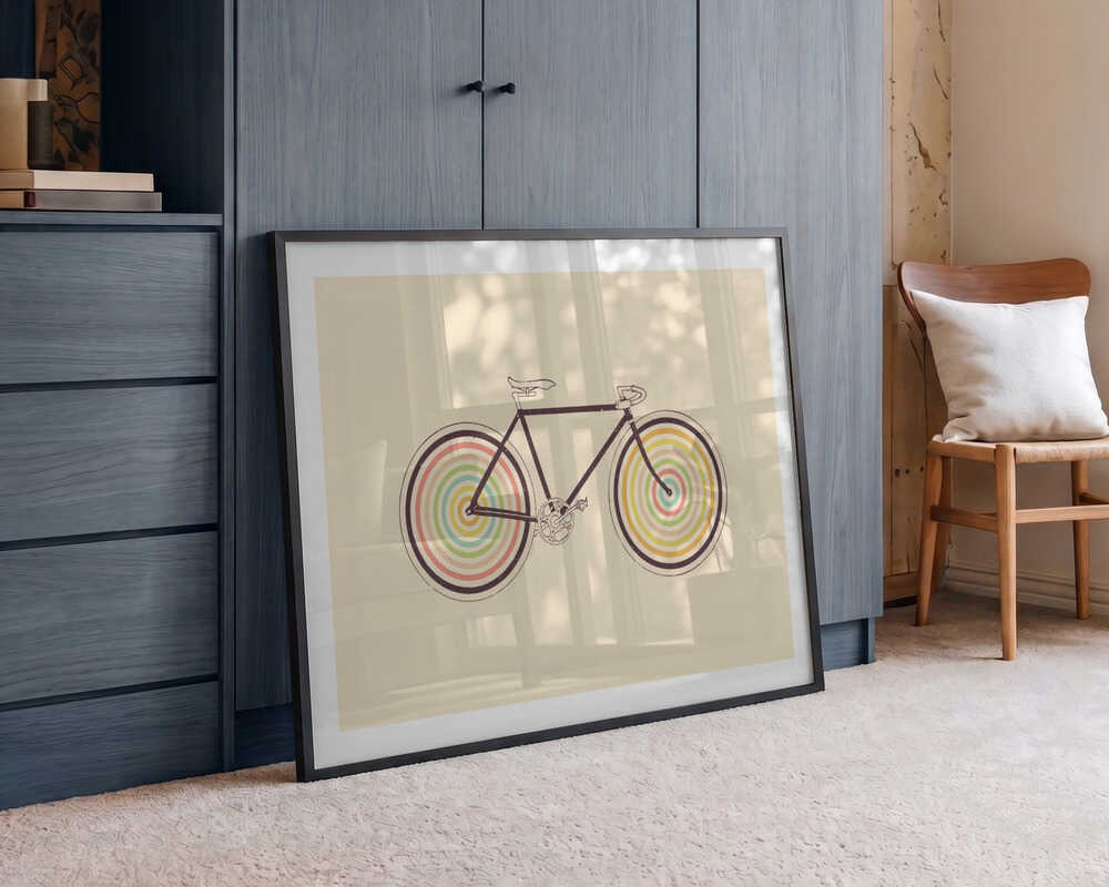 Colorful Retro Bike, arte de Florent Bodart