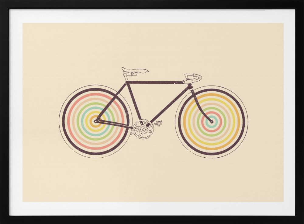 Colorful Retro Bike, arte de Florent Bodart