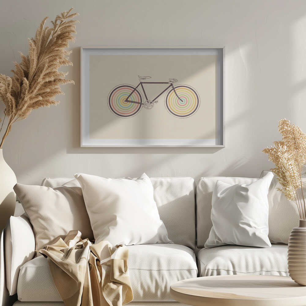 Colorful Retro Bike, arte de Florent Bodart