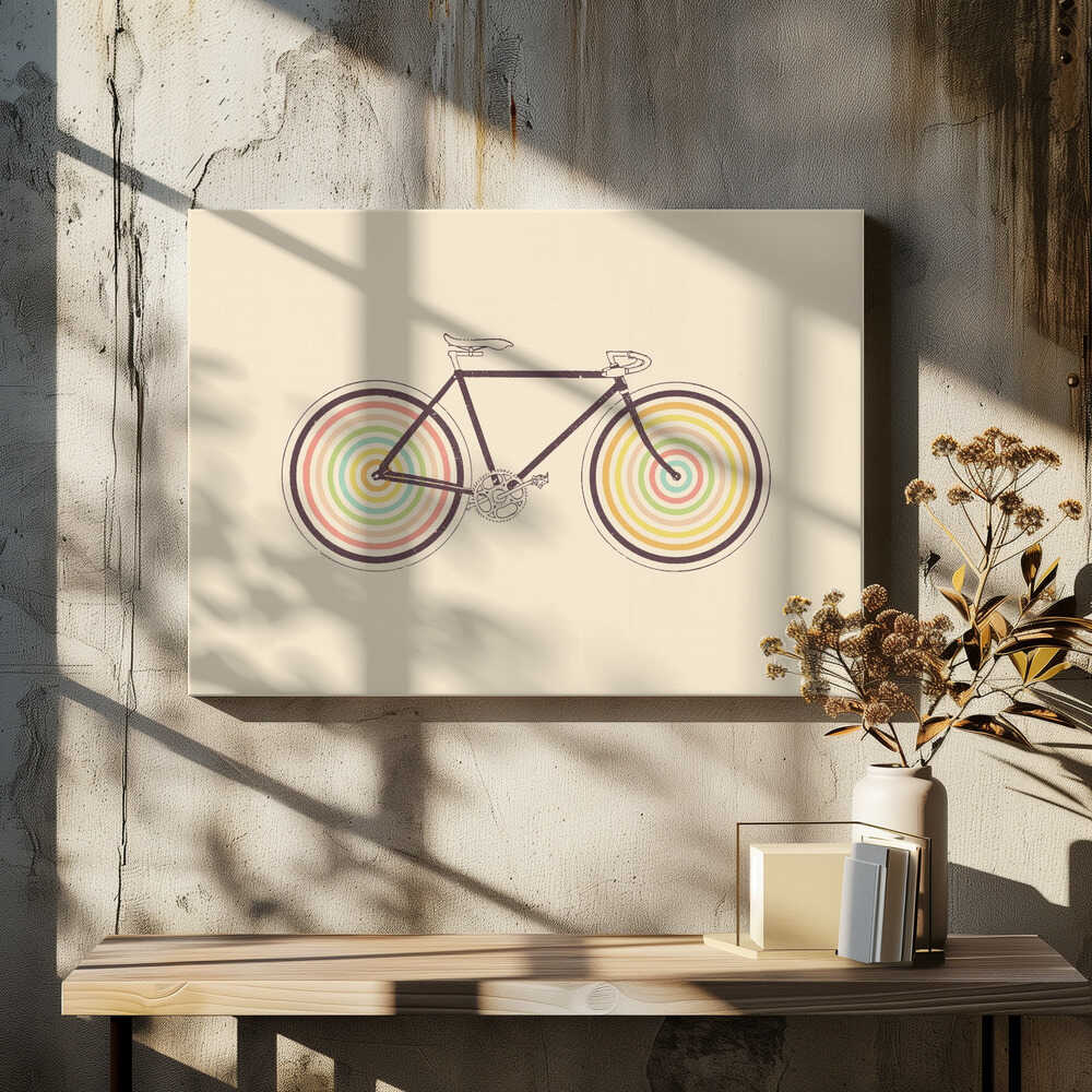 Colorful Retro Bike, arte de Florent Bodart