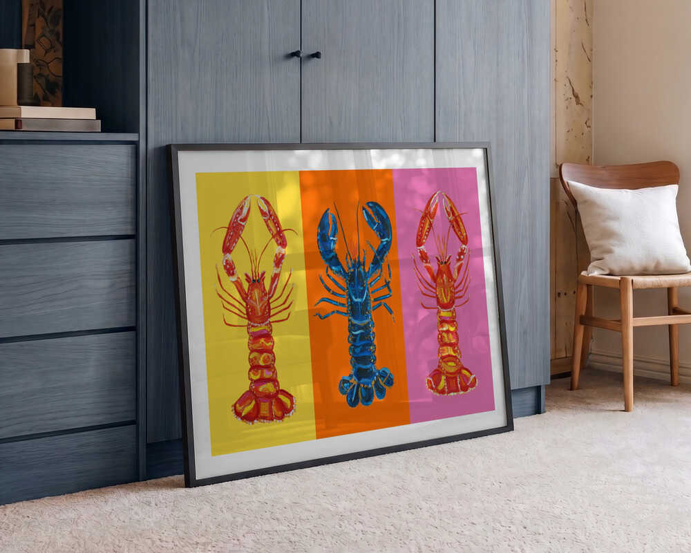 Colorful Pop Lobsters, arte de Alice Straker