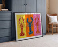 Colorful Pop Lobsters, arte de Alice Straker