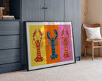 Colorful Pop Lobsters, arte de Alice Straker