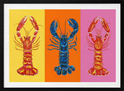 Colorful Pop Lobsters, arte de Alice Straker