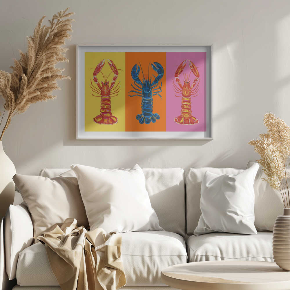 Colorful Pop Lobsters, arte de Alice Straker