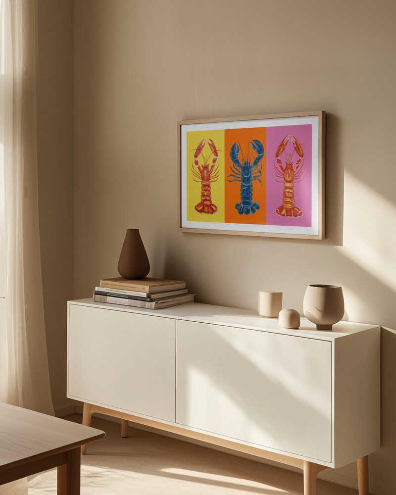 Colorful Pop Lobsters, arte de Alice Straker