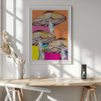 Psychedelic Fungi Pop Art, arte de Alice Straker