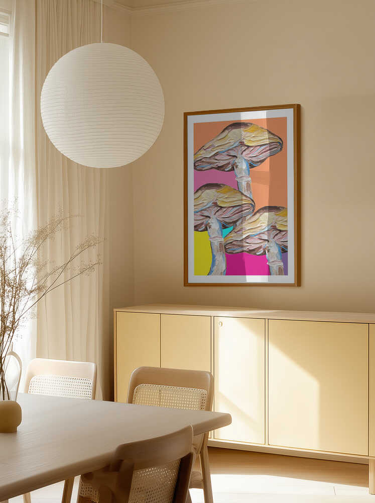 Psychedelic Fungi Pop Art, arte de Alice Straker