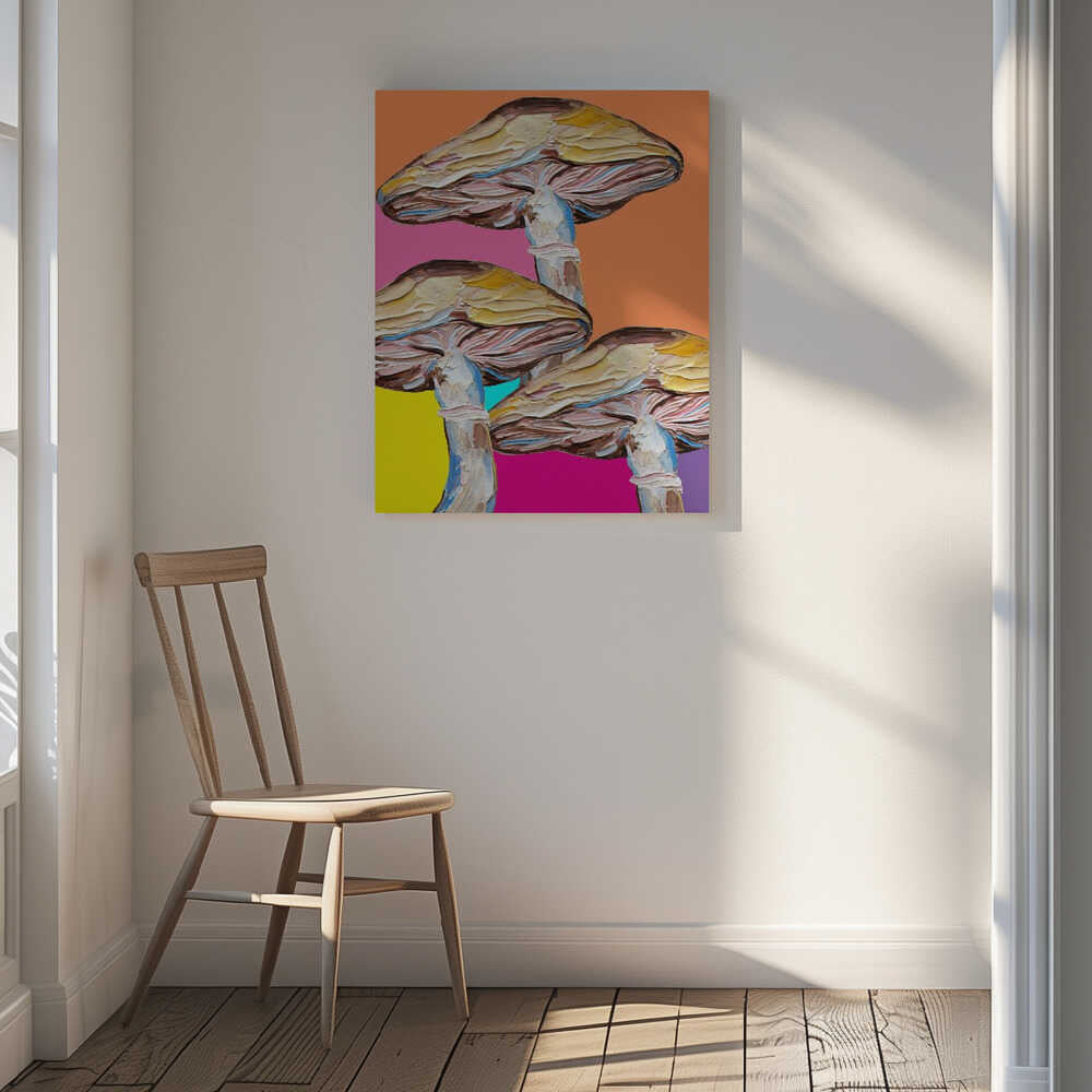 Psychedelic Fungi Pop Art, arte de Alice Straker