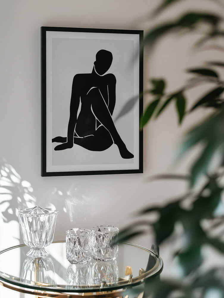 Elegant Seated Silhouette, arte de jay stanley
