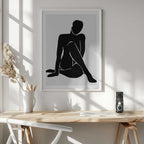 Elegant Seated Silhouette, arte de jay stanley