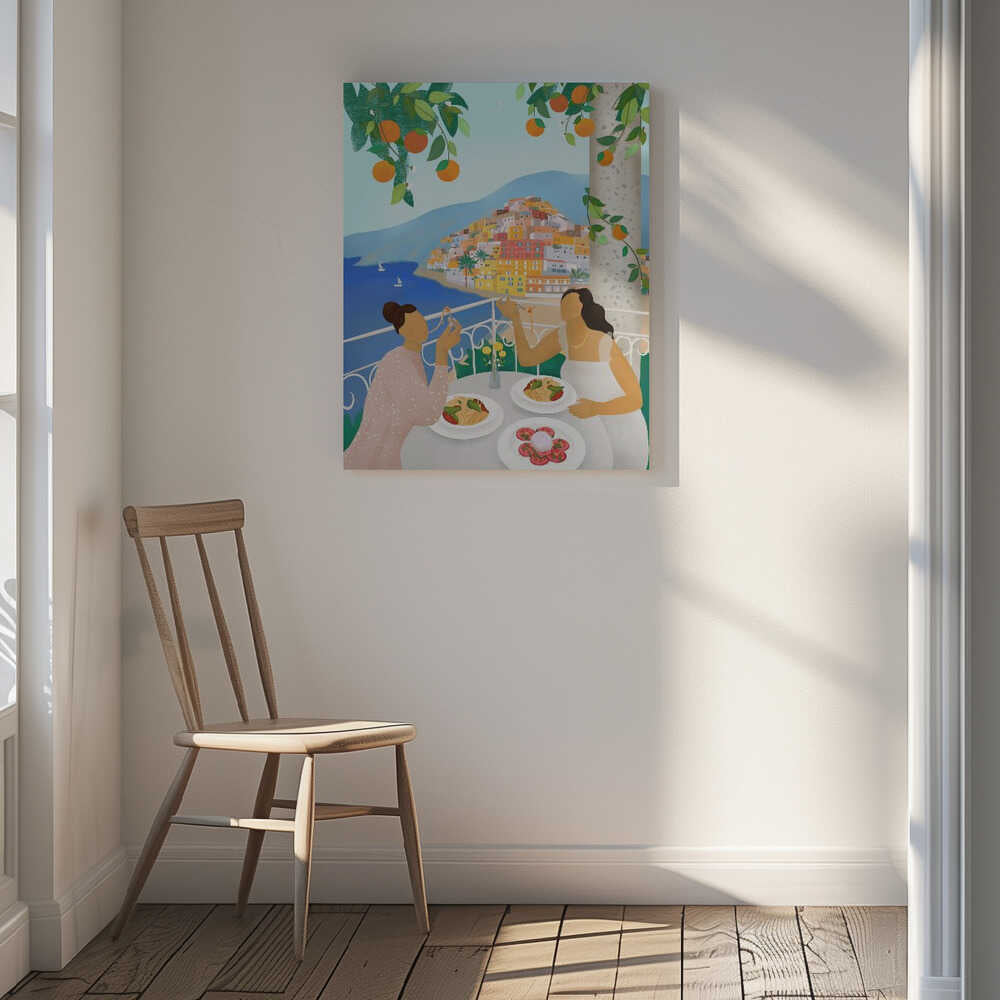 Girls in Positano, arte de Petra Lizde