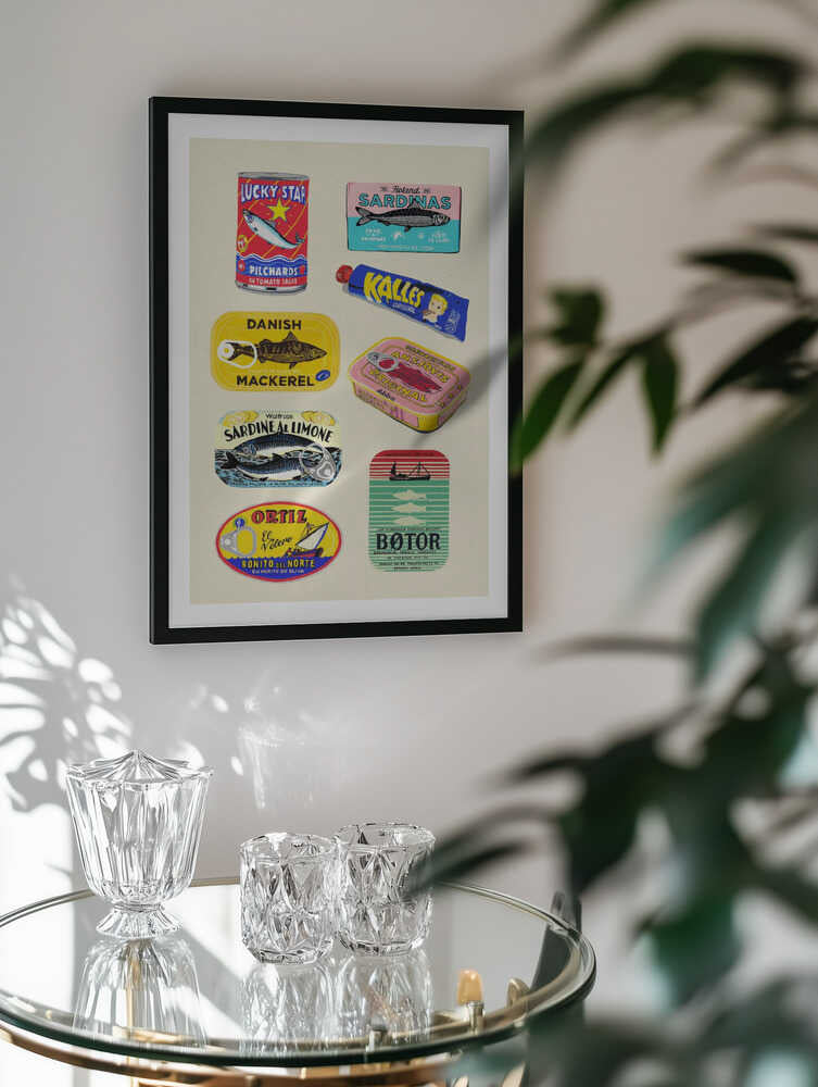 Vintage Seafood Cans