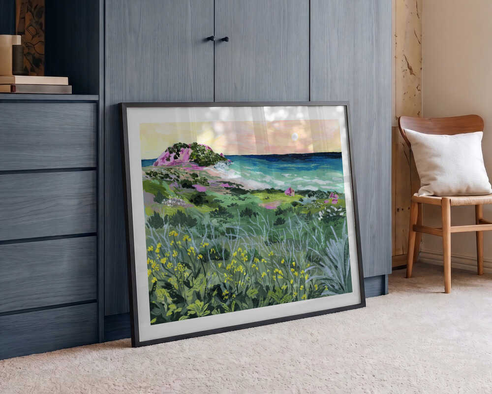 Wild Coast Sunset, arte de Sarah Gesek