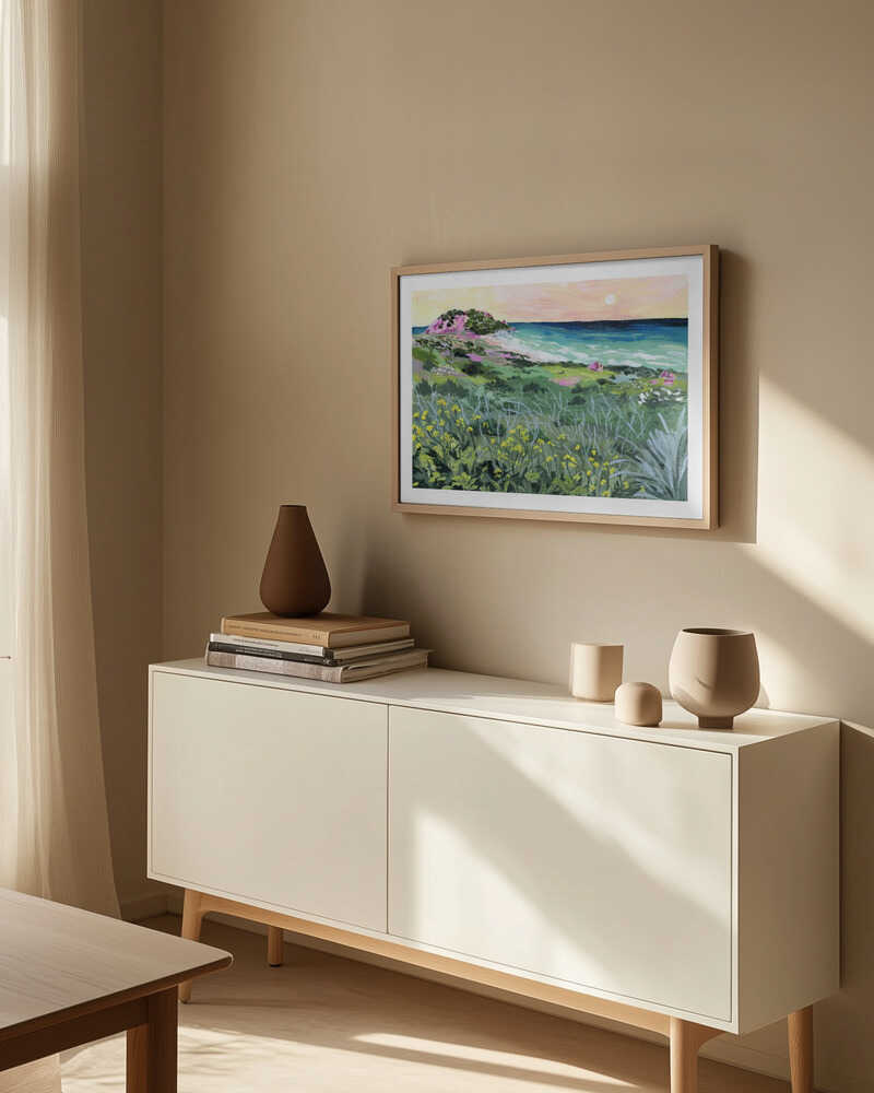 Wild Coast Sunset, arte de Sarah Gesek